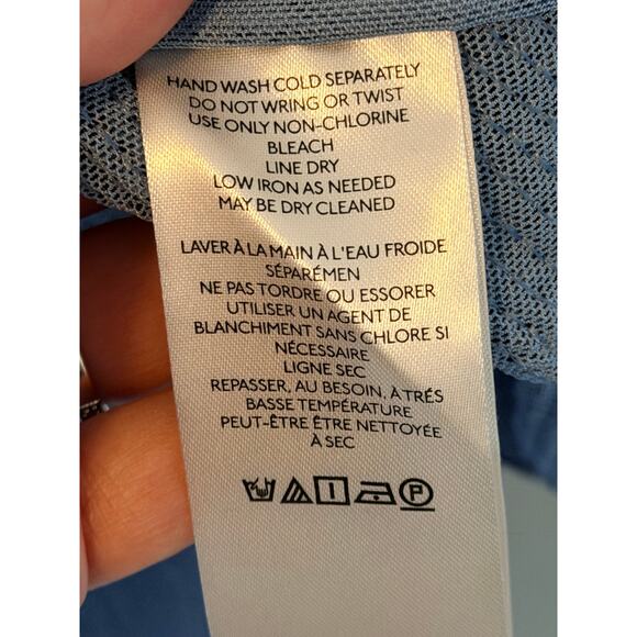 Anthropologie Pilcro Blue Sequin Oversized Button Up Blouse Size XL NEW - Picture 13 of 16